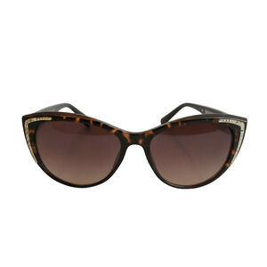 Guess Wm's Black Cat Eye Sunglasses Brown Tortoise 1950s Vintage Style Retro NWT